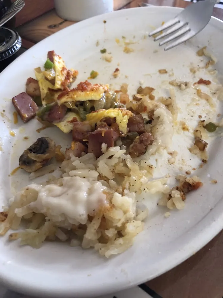Omelette and Hash Browns